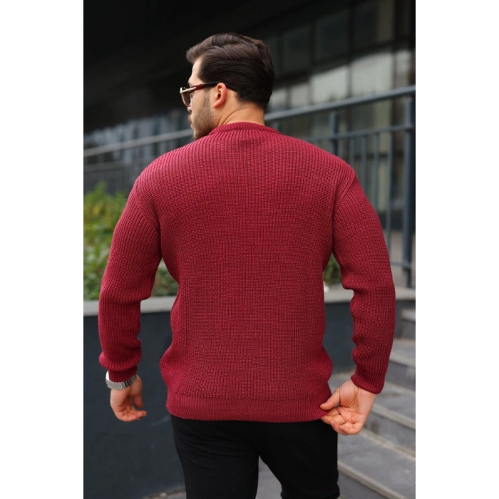 MARSiLYAN- Erkek Bisiklet Yaka Örme Kazak