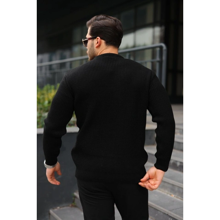 MARSiLYAN- Erkek Bisiklet Yaka Örme Kazak