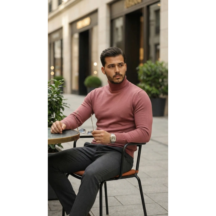 MARSiLYAN- Erkek Boğazlı Yaka Uzun Kollu Triko