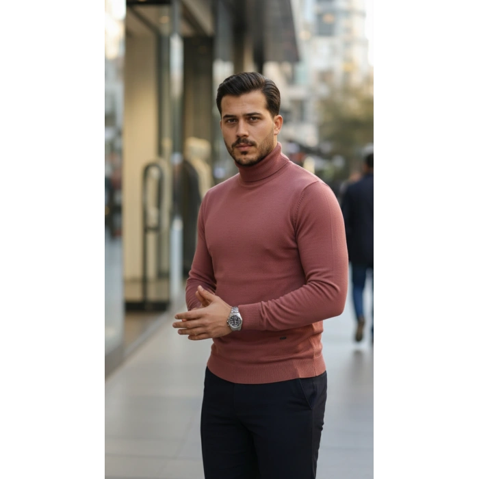 MARSiLYAN- Erkek Boğazlı Yaka Uzun Kollu Triko