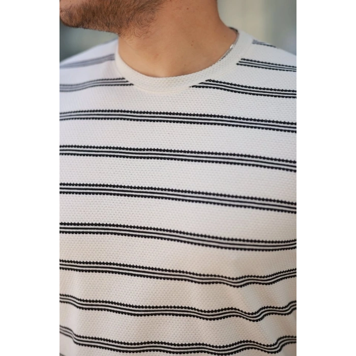 MARSiLYAN- Erkek çizgili Kısa Kollu T-shirt