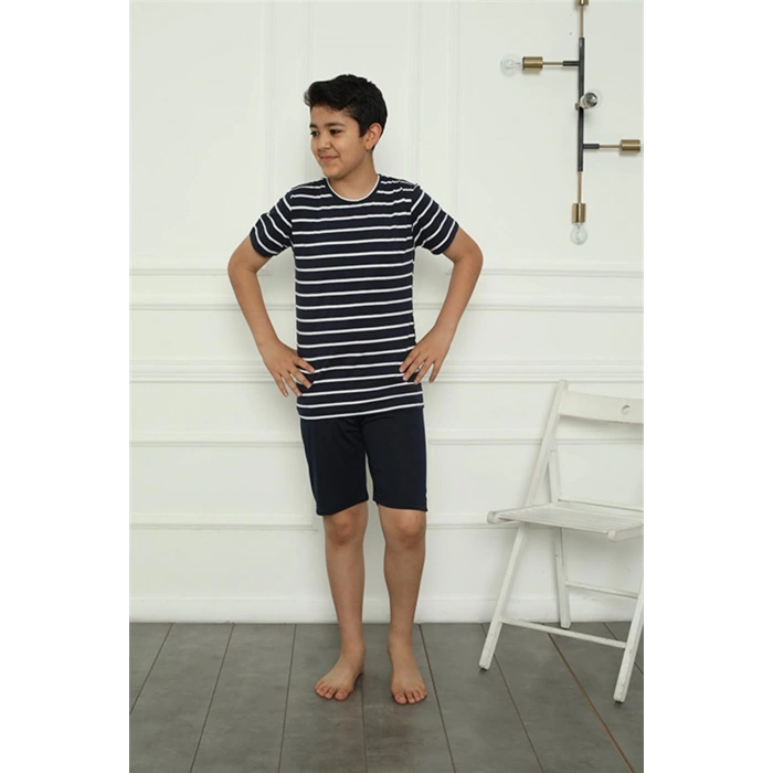 MARSiLYAN- Erkek Çocuk Penye Şortlu Pijama Takım