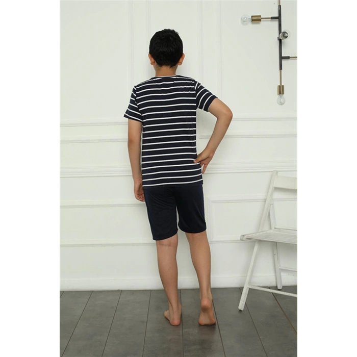 MARSiLYAN- Erkek Çocuk Penye Şortlu Pijama Takım