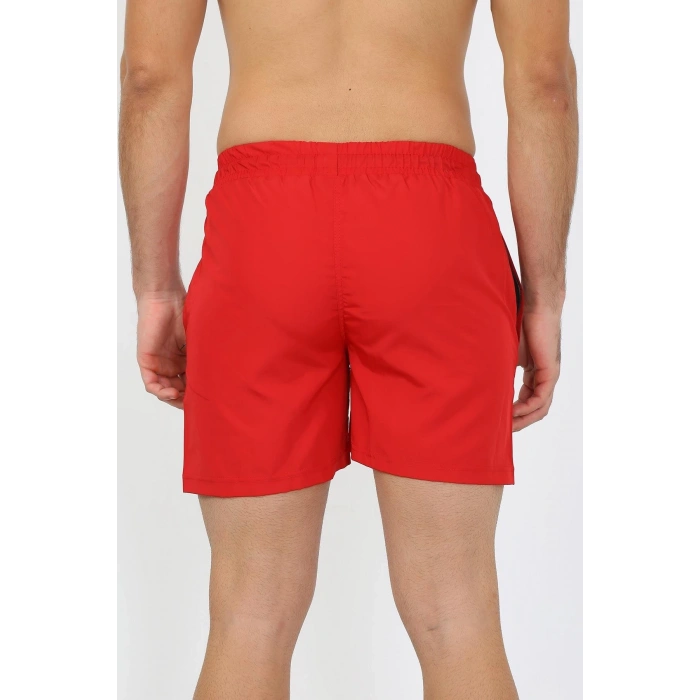 MARSiLYAN- Erkek Fermuar Cepli Deniz Şortu Kırmızı
