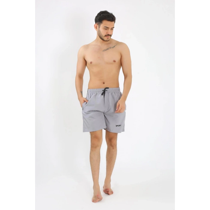 MARSiLYAN- Erkek Gri Deniz Şortu