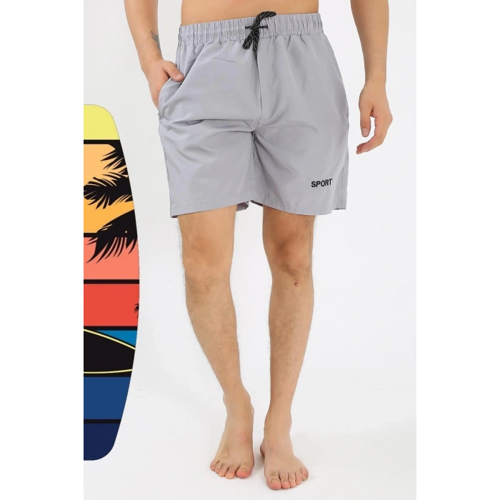 MARSiLYAN- Erkek Gri Deniz Şortu