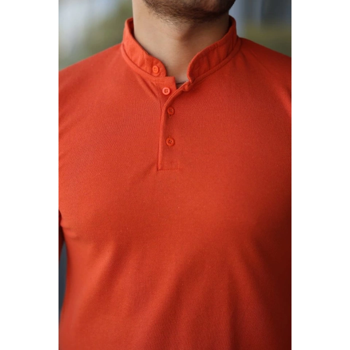 MARSiLYAN- Erkek Hakim Yaka Dokuma Pamuklu Kumaş Kısa Kollu Tişört