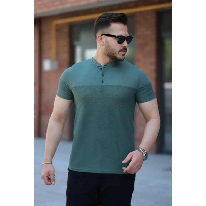 MARSiLYAN- Erkek Hakim Yakalı Kısa Kollu Pamuklu T-shirt