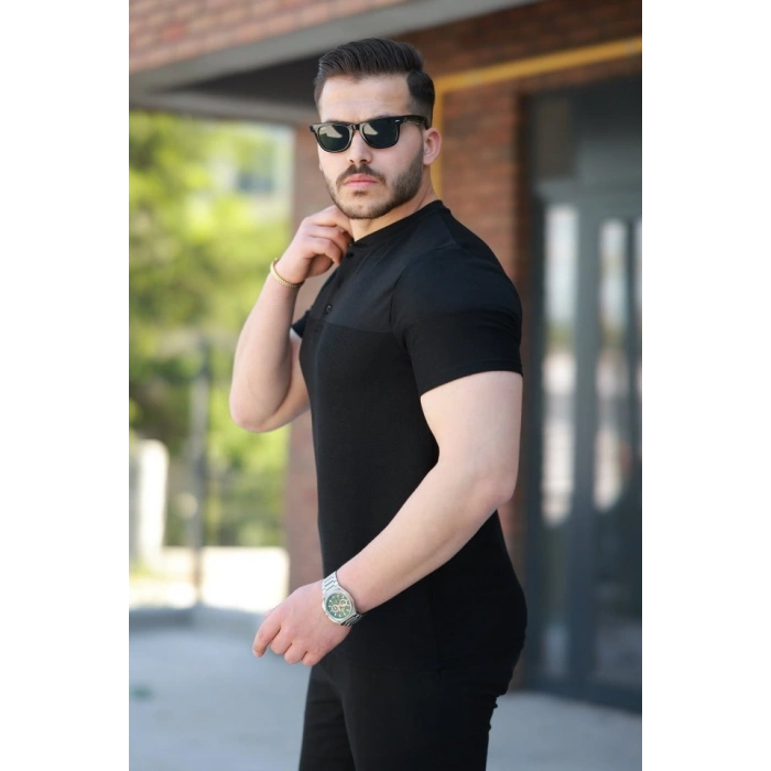 MARSiLYAN- Erkek Hakim Yakalı Kısa Kollu Pamuklu T-shirt
