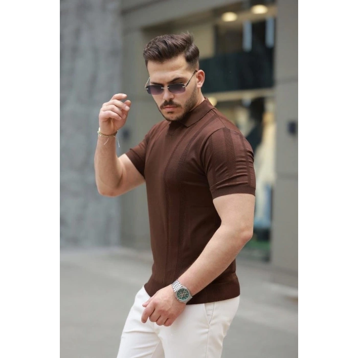 MARSiLYAN- Erkek Hemşire Yaka Kısa Kollu Tişört