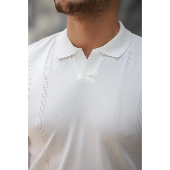 MARSiLYAN- Erkek Hemşire Yaka Kısa Kollu Tişört