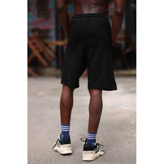 MARSiLYAN- Erkek İki İplik Cepli Şort - Siyah