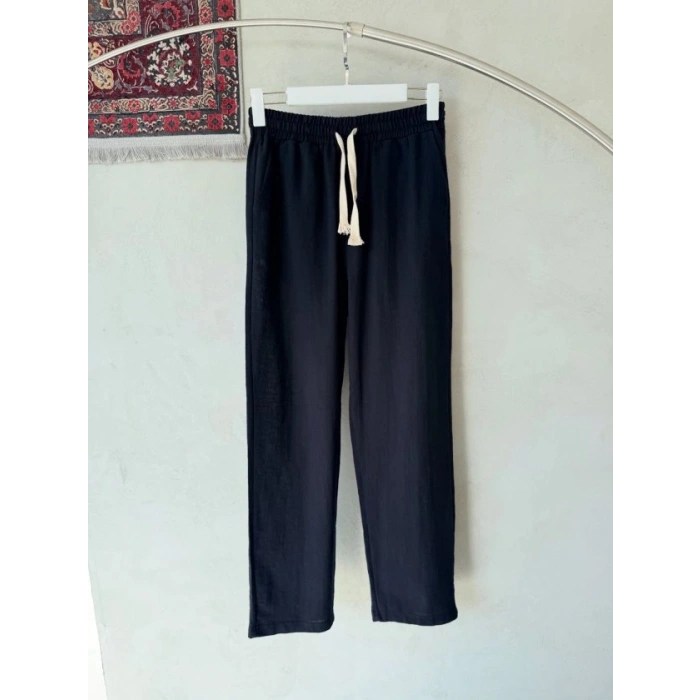 MARSiLYAN- Erkek İthal Yıkamalı Keten Pantolon
