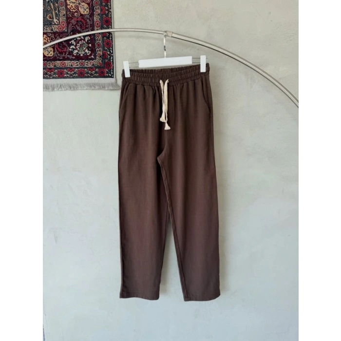 MARSiLYAN- Erkek İthal Yıkamalı Keten Pantolon