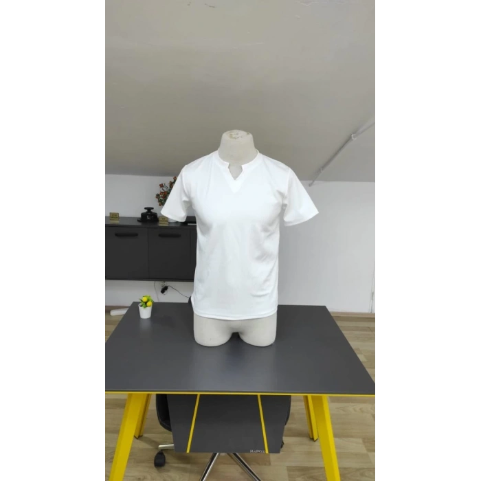 MARSiLYAN- Erkek Kısa Kollu Bisiklet Yaka Burgu Bluz