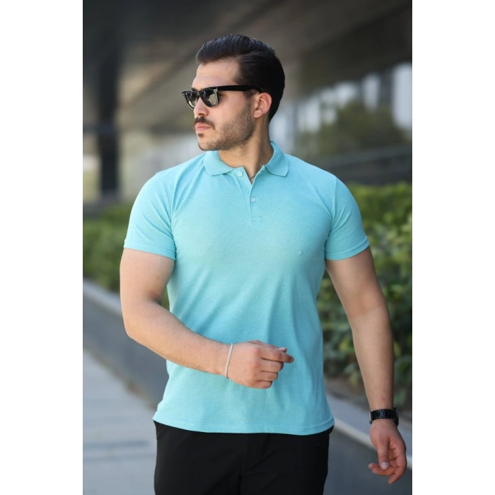 MARSiLYAN- Erkek Kısa Kollu Yakalı Tişört