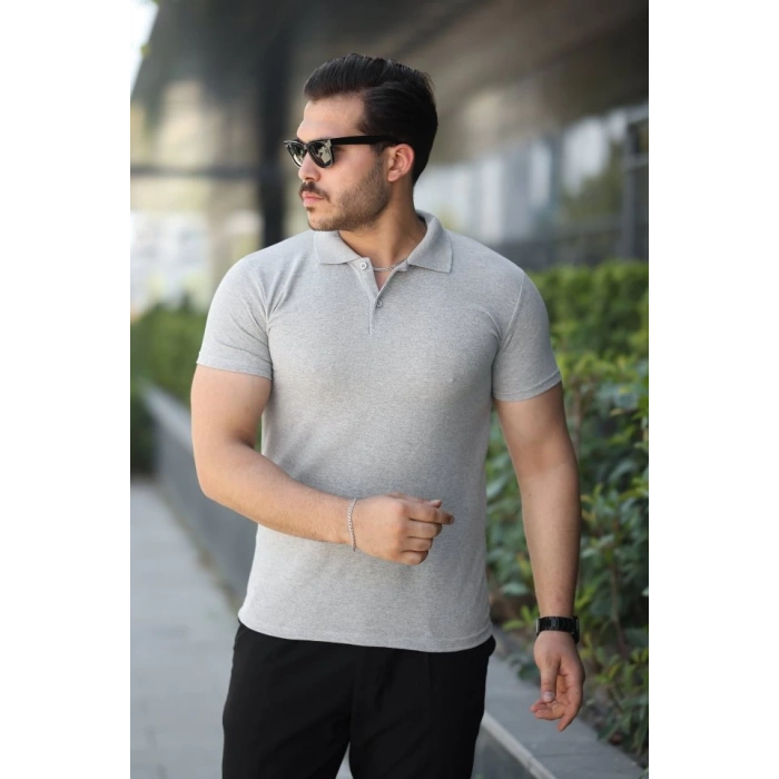 MARSiLYAN- Erkek Kısa Kollu Yakalı Tişört