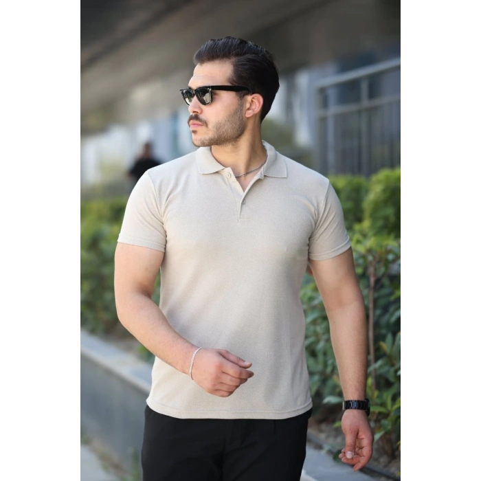 MARSiLYAN- Erkek Kısa Kollu Yakalı Tişört