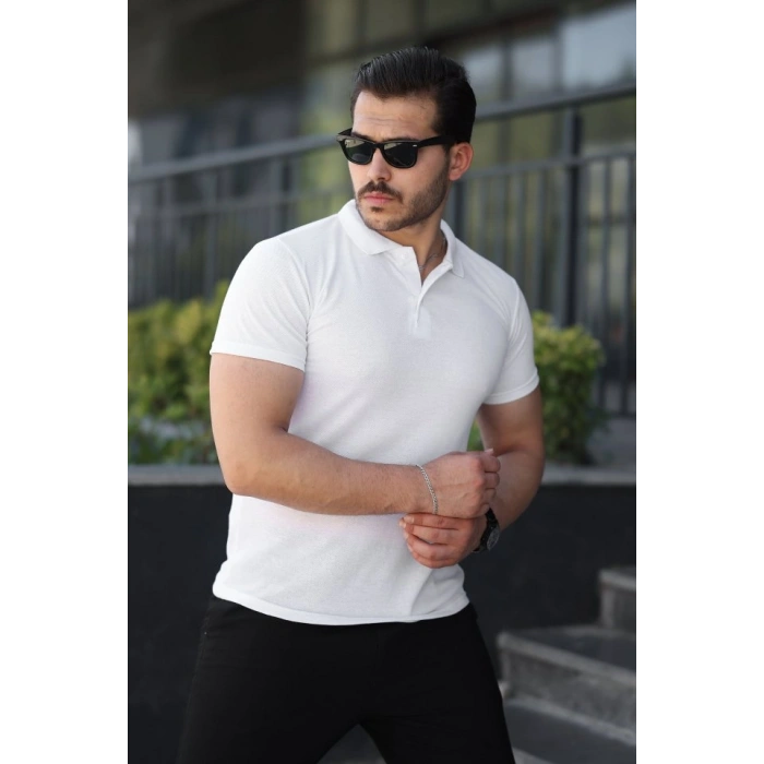 MARSiLYAN- Erkek Kısa Kollu Yakalı Tişört