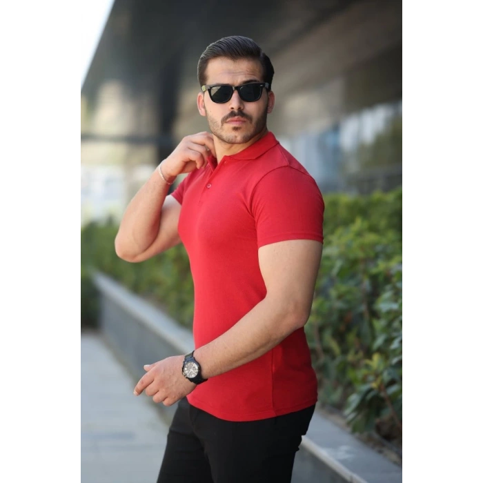 MARSiLYAN- Erkek Kısa Kollu Yakalı Tişört