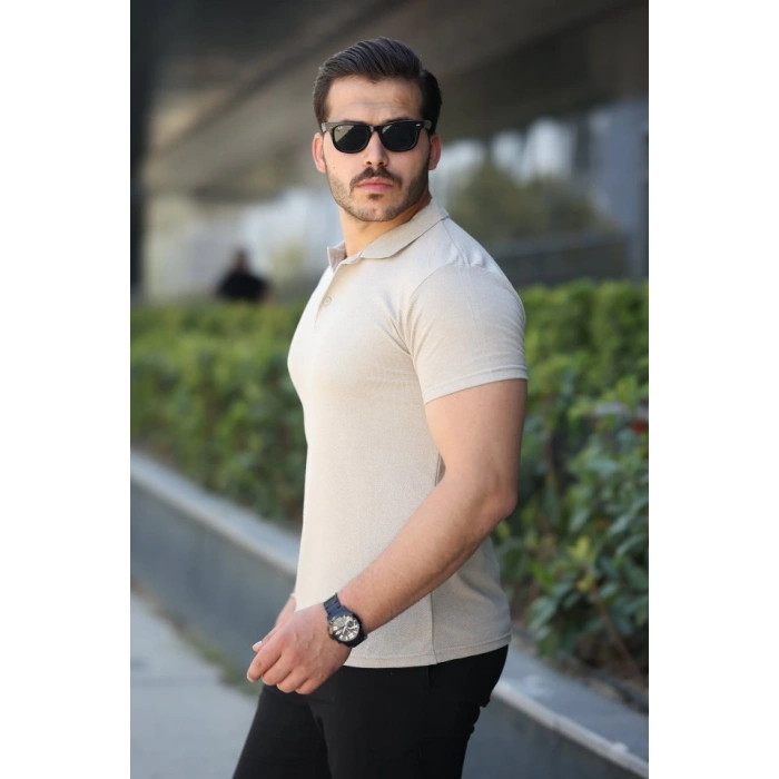 MARSiLYAN- Erkek Kısa Kollu Yakalı Tişört