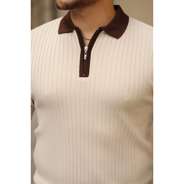 MARSiLYAN- Erkek Kol Ve Yaka Detaylı Uzun Kollu Triko
