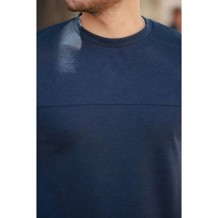 MARSiLYAN- Erkek Oversize Bisiklet Yaka Kısa Kollu T-shirt