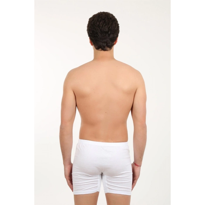 MARSiLYAN- Erkek Paçalı Penye Boxer Beyaz