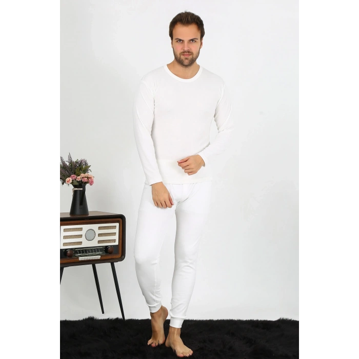MARSiLYAN- Erkek Pamuk Ekru İçlik Takım