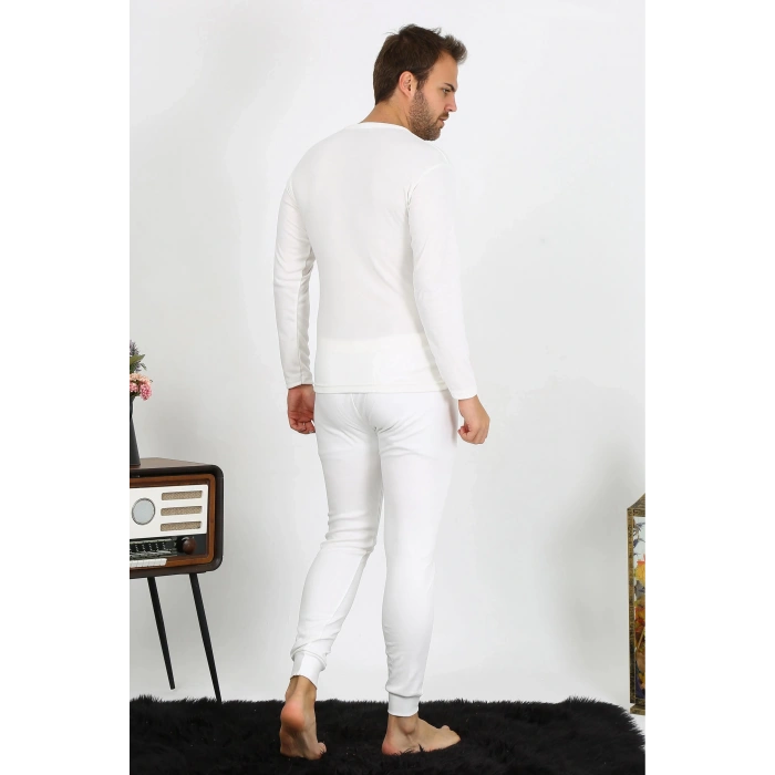 MARSiLYAN- Erkek Pamuk Ekru İçlik Takım