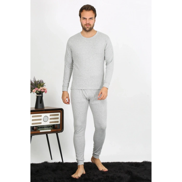 MARSiLYAN- Erkek Pamuk Gri İçlik Takım
