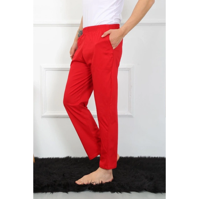 MARSiLYAN- Erkek Pamuk Kırmızı Tek Alt Pijama