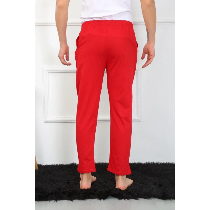 MARSiLYAN- Erkek Pamuk Kırmızı Tek Alt Pijama
