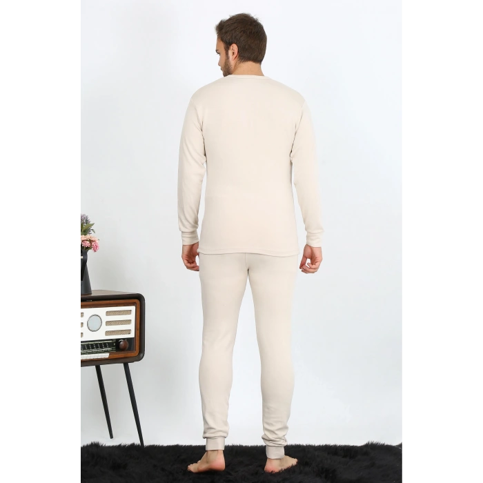 MARSiLYAN- Erkek Pamuk Krem İçlik Takım