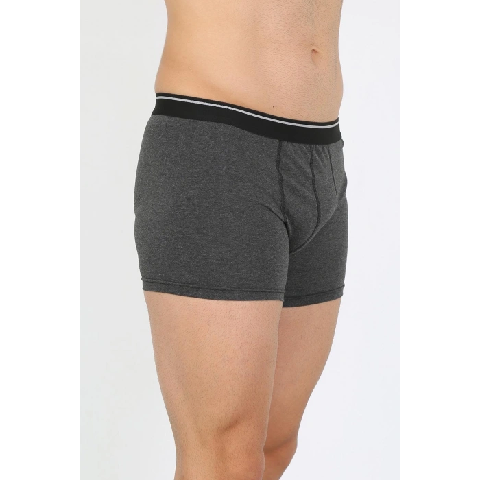 MARSiLYAN- Erkek Pamuk Likralı Boxer Antrasit