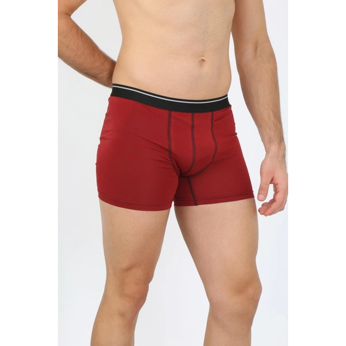 MARSiLYAN- Erkek Pamuk Likralı Boxer Bordo