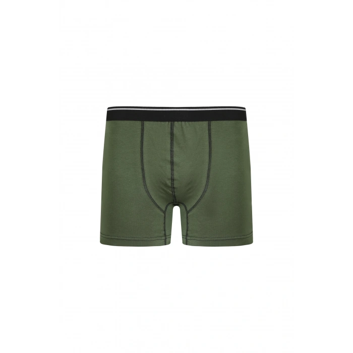 MARSiLYAN- Erkek Pamuk Likralı Boxer Haki