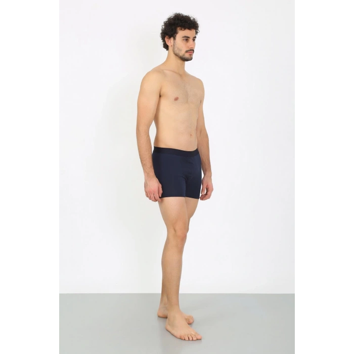 MARSiLYAN- Erkek Pamuk Likralı Boxer Lacivert