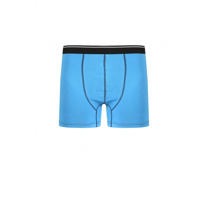 MARSiLYAN- Erkek Pamuk Likralı Boxer Mavi