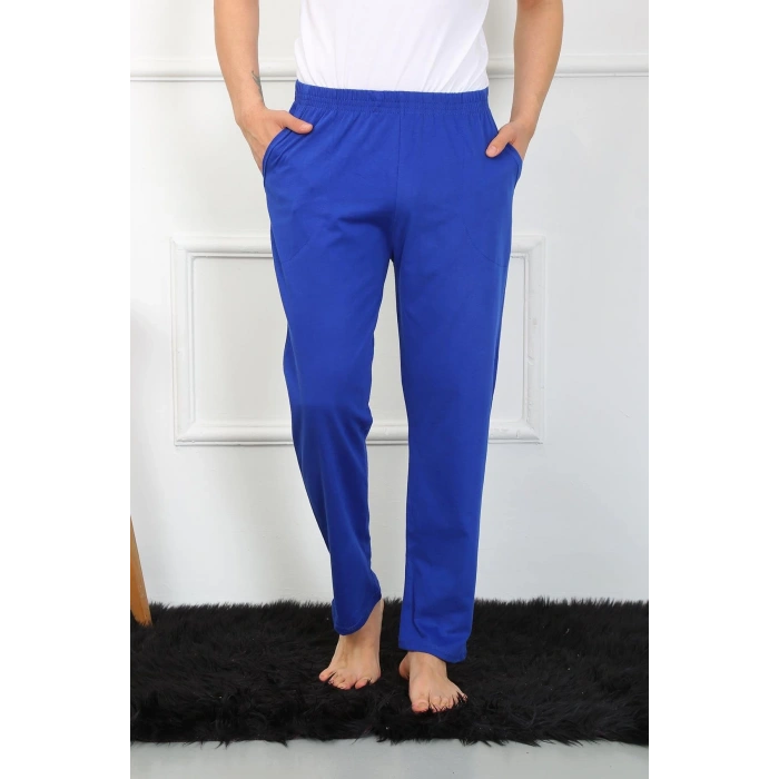 MARSiLYAN- Erkek Pamuk Saks Tek Alt Pijama