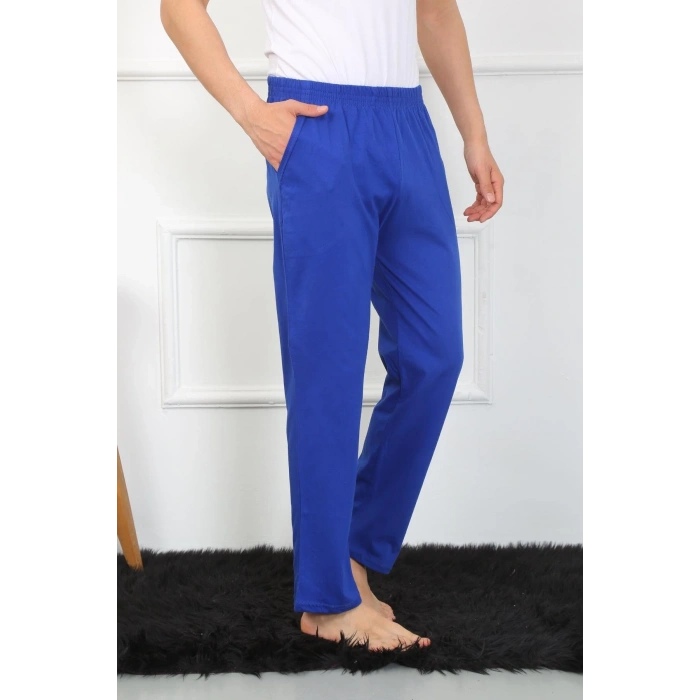 MARSiLYAN- Erkek Pamuk Saks Tek Alt Pijama