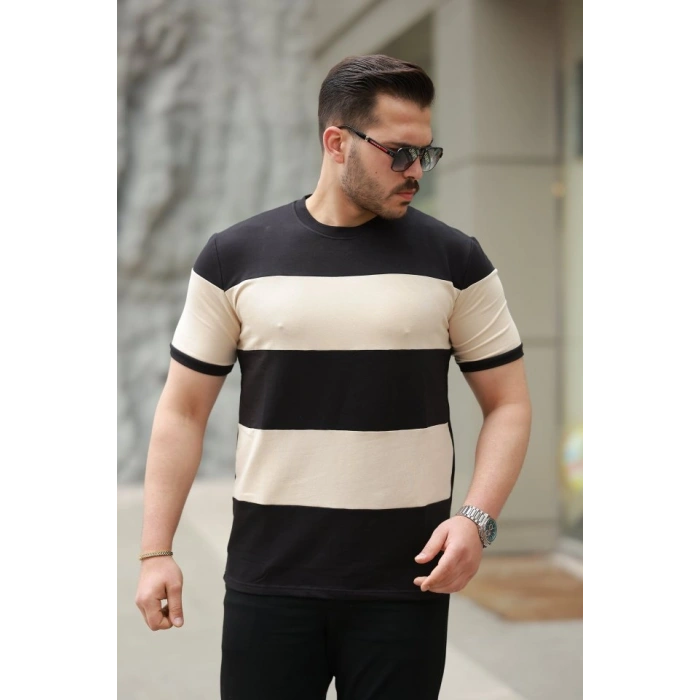 MARSiLYAN- Erkek Parçalı Renk Kısa Kollu Tişört