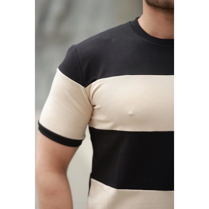 MARSiLYAN- Erkek Parçalı Renk Kısa Kollu Tişört
