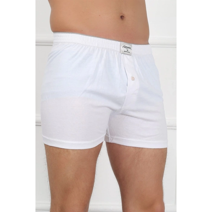 MARSiLYAN- Erkek Penye Boxer Beyaz