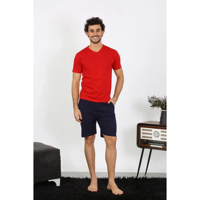 MARSiLYAN- Erkek Penye Kırmızı 3lü Pijama Takımı