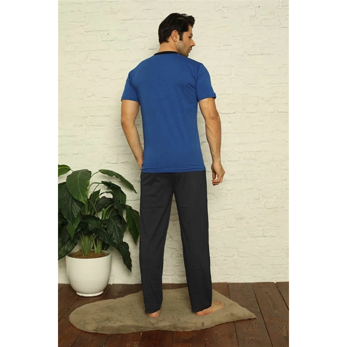 MARSiLYAN- Erkek Saks 3lü Pijama Takım