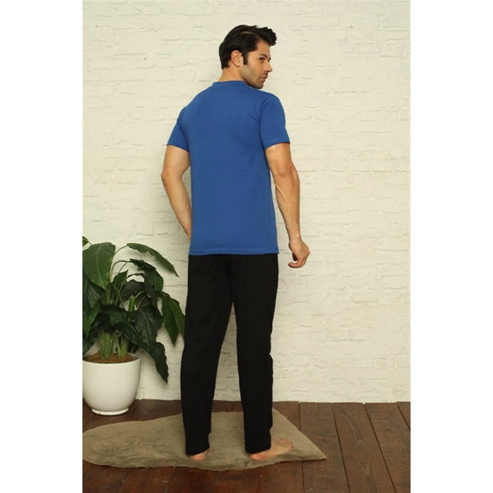 MARSiLYAN- Erkek Saks V Yaka 3lü Pijama Takım