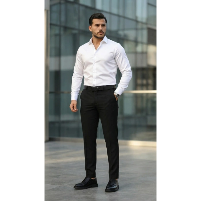 MARSiLYAN- Erkek Saten Klasik Gömlek