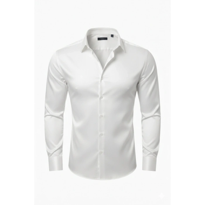 MARSiLYAN- Erkek Saten Klasik Gömlek