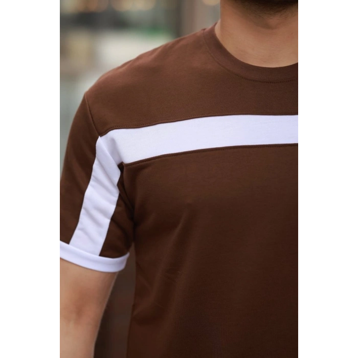 MARSiLYAN- Erkek şerit Detaylı Kısa Kollu T-shirt